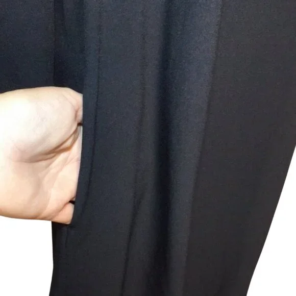 A.P.C. Dress, 36/XS, Ruffle Neck/Shoulder, Dark/Navy Blue, POCKETS, Short, Shift - Picture 6 of 14